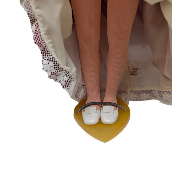 Vtg Zanini Zambelli Doll 17" Vinyl Red Velvet Dress Curly Brunette w/ Box ITALY - Picture 14 of 16